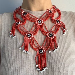 Beaded statement neclace